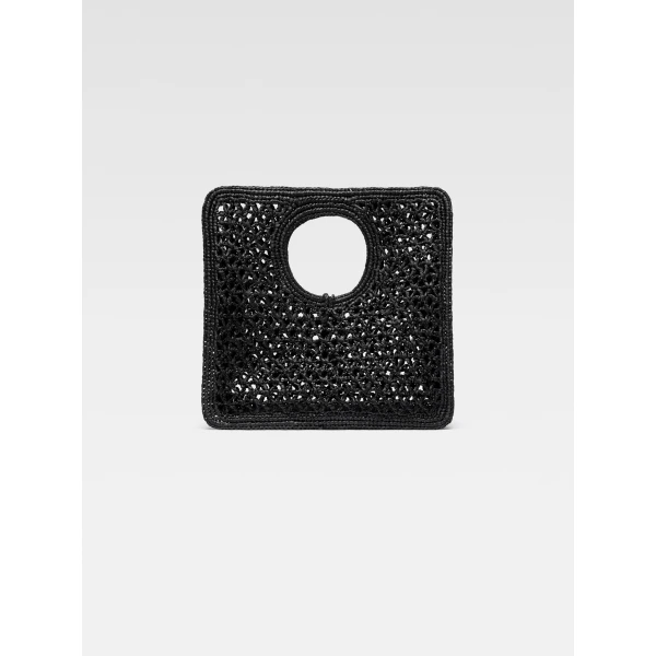 JACQUEMUS The Spiaggia small square bag Small square raffia bag., view 3