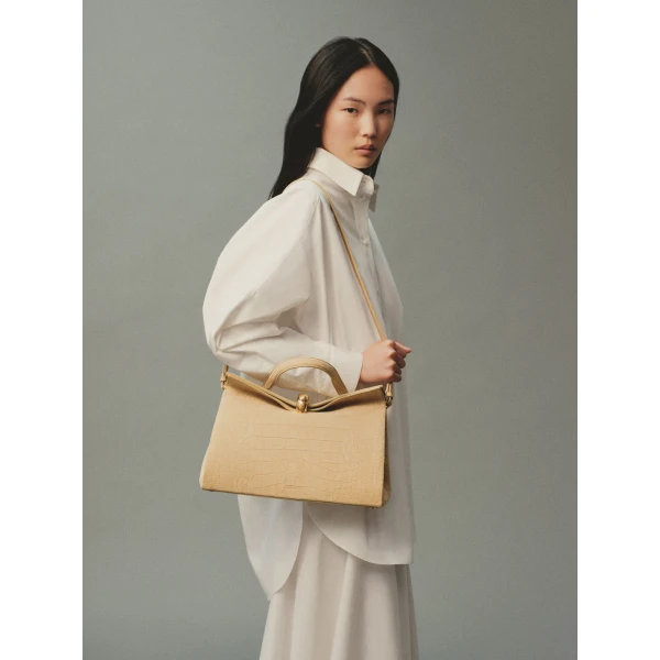 JACQUEMUS The Valérie Soft suede leather bag., view 3