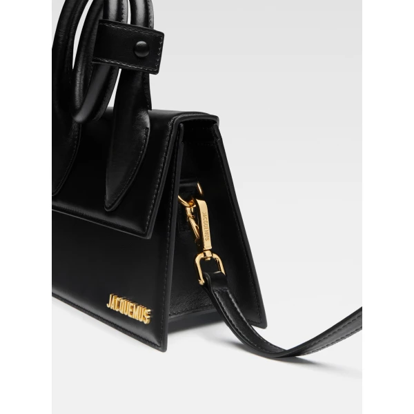 JACQUEMUS The knot Chiquito Coiled leather handbag., view 4