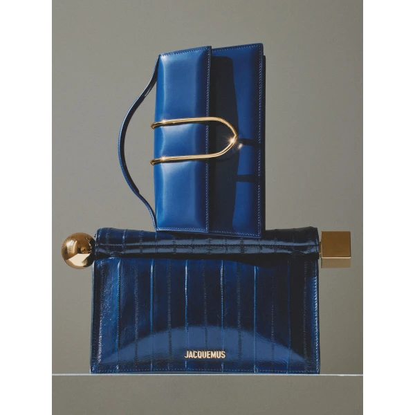JACQUEMUS The large Bambino Cross-body metal flap bag., view 4
