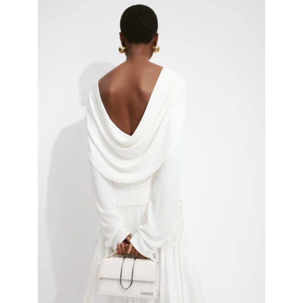 JACQUEMUS The large Bambino Cross-body metal flap bag., view 6