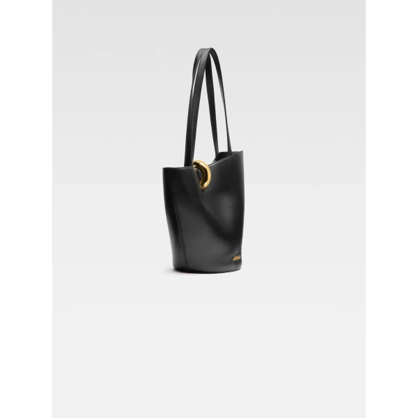 JACQUEMUS The medium Bambola Medium asymmetric bucket bag., view 2