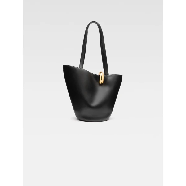 JACQUEMUS The medium Bambola Medium asymmetric bucket bag., view 3