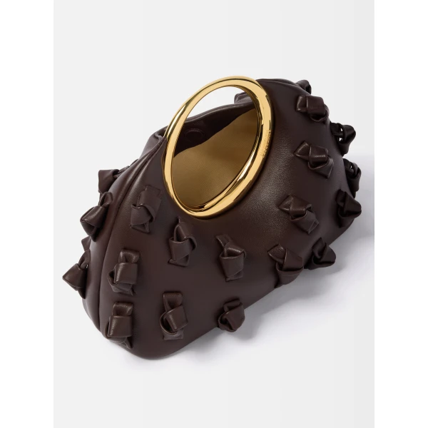 JACQUEMUS The small Calino with knots Mini ring handbag., view 5