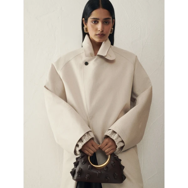 JACQUEMUS The small Calino with knots Mini ring handbag., view 6