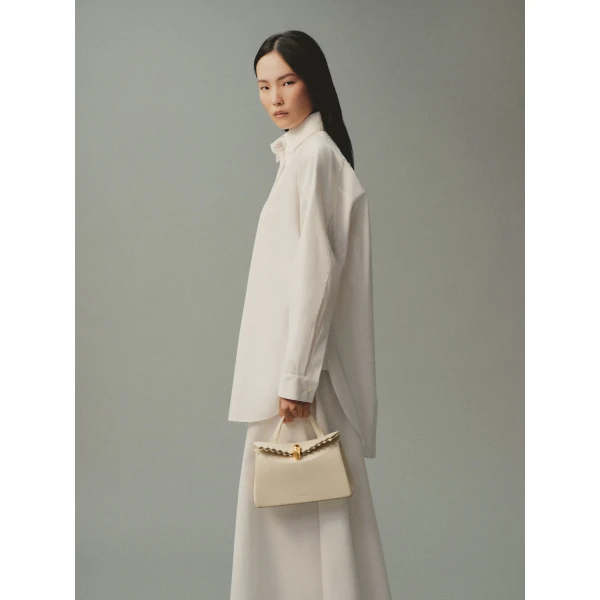 JACQUEMUS The small Valérie Small soft leather bag., view 2