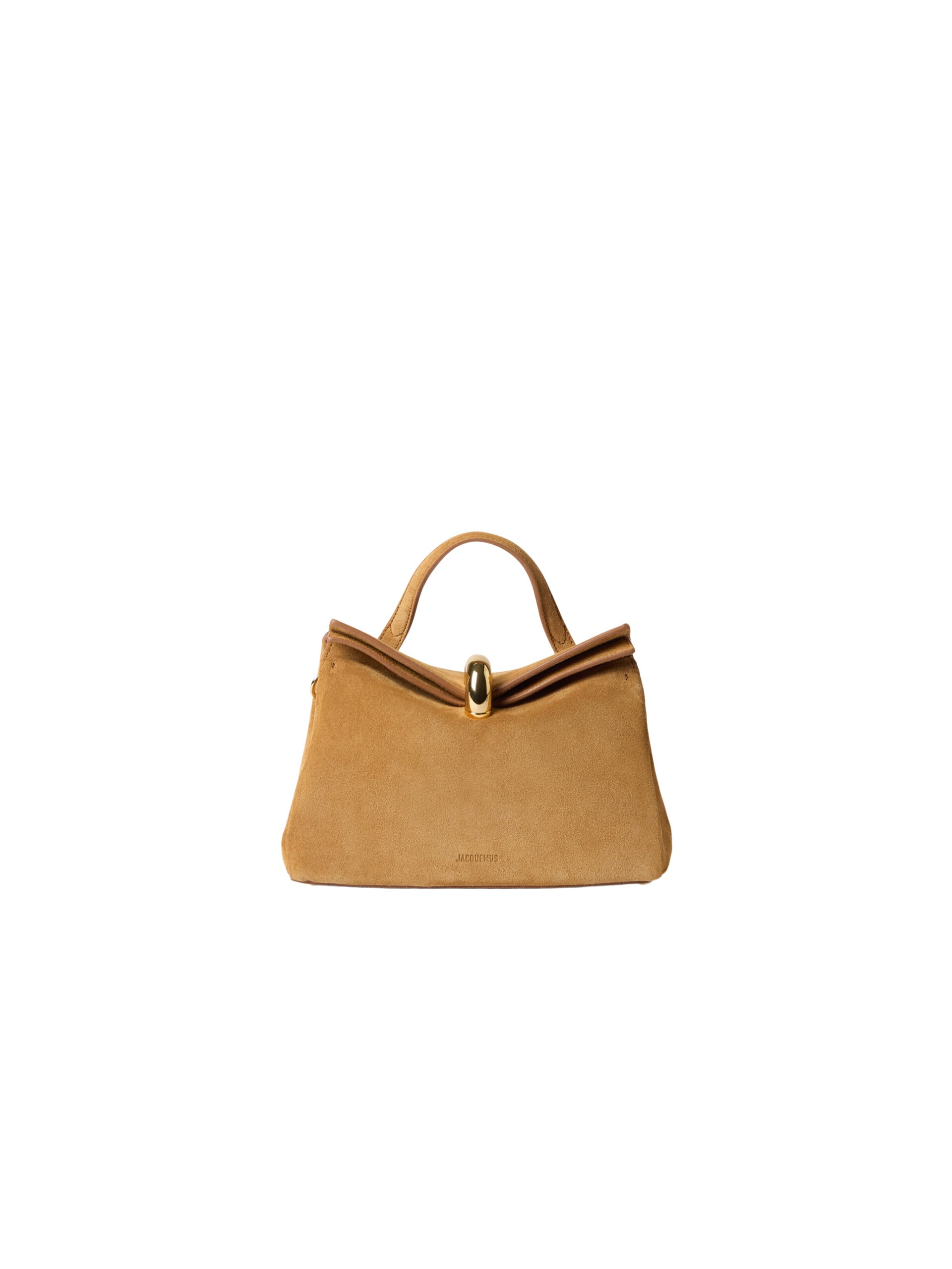 JACQUEMUS The small Valérie Small soft suede leather bag.