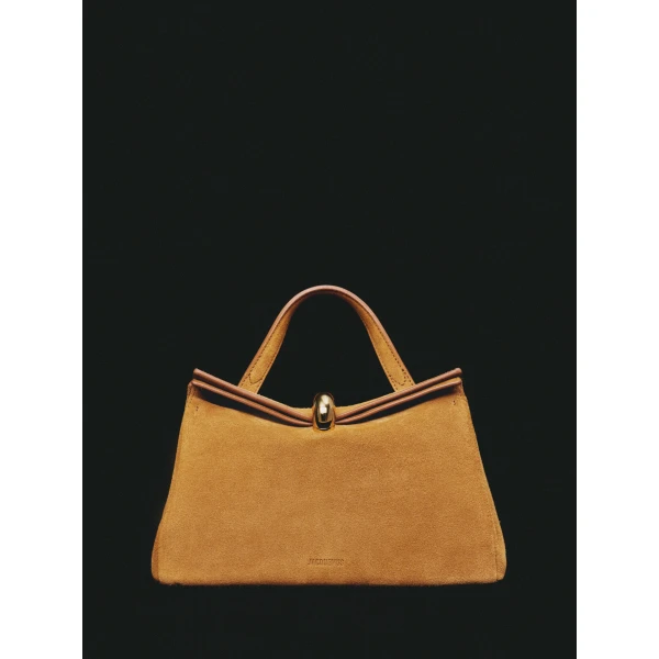 JACQUEMUS The small Valérie Small soft suede leather bag., view 4