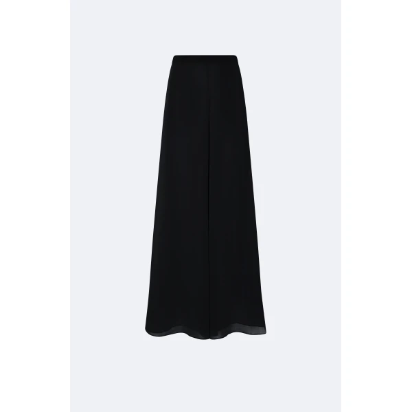 LAPOINTE Georgette Wide Leg Pant - Black Pants - New York Luxury Fashion at Coveti