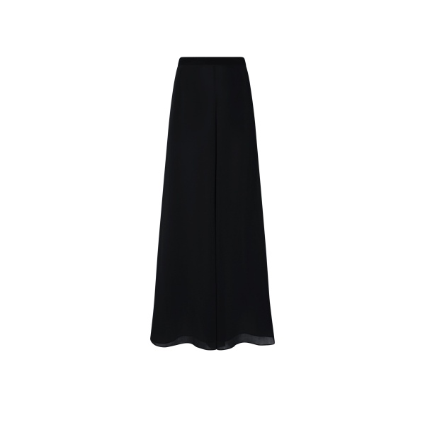 LAPOINTE Georgette Wide Leg Pant - Black Pants - New York Luxury Fashion at Coveti
