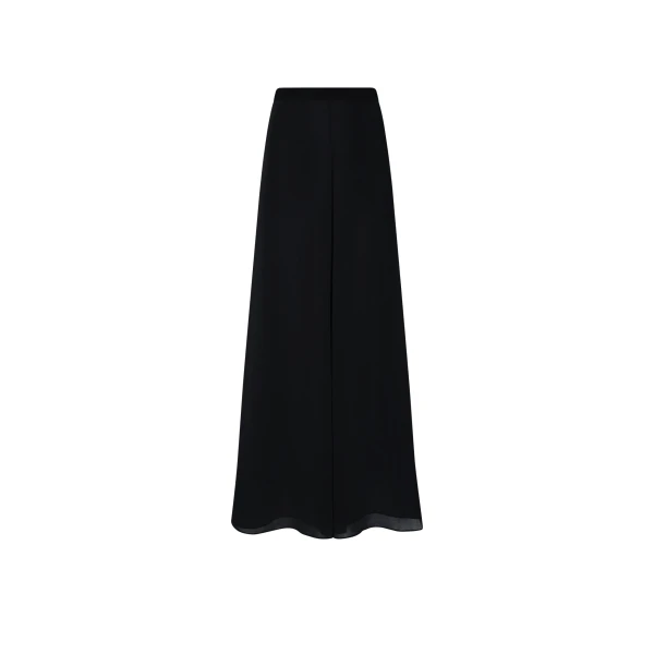 LAPOINTE Georgette Wide Leg Pant - Black Pants - New York Luxury Fashion at Coveti