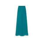 LAPOINTE Lightweight Georgette Wide Leg Pant With Pockets - Blue Pants - New York Luxury Fashion at Coveti