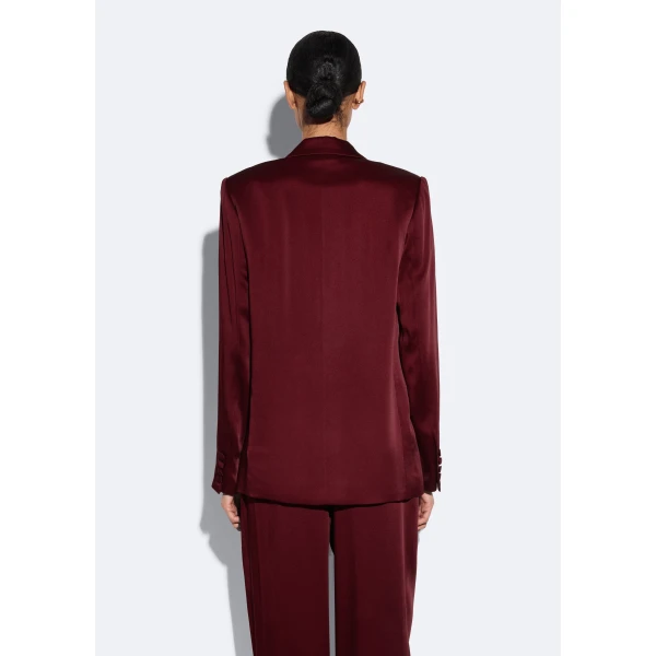 LAPOINTE Satin Blazer - Red Jackets - New York Luxury Fashion at Coveti