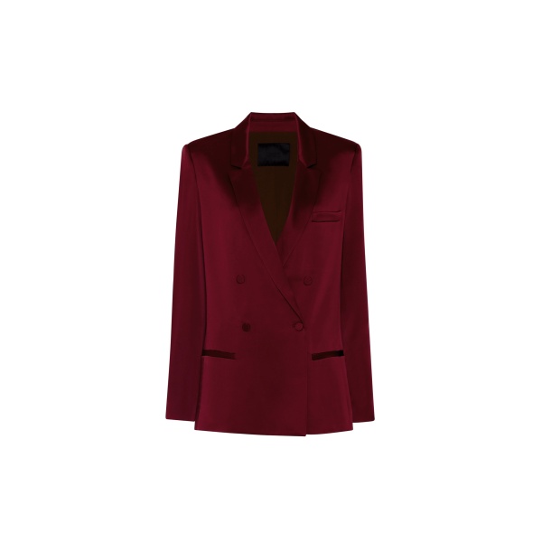 LAPOINTE Satin Blazer - Red Jackets - New York Luxury Fashion at Coveti