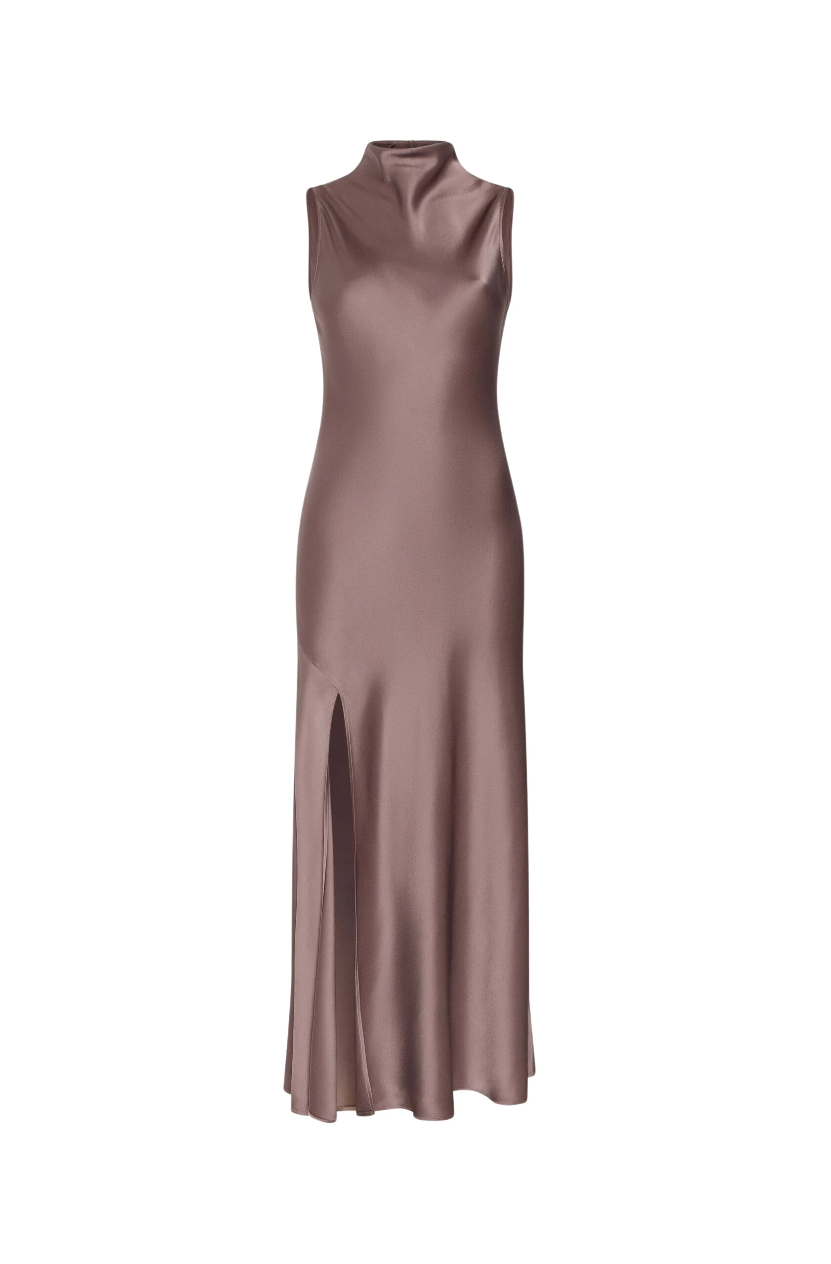 Lapointe-Satin-Drape-Neck-Sleeveless-Gown-scaled39190_nobg LAPOINTE Satin Drape Neck Sleeveless Gown - Brown Dresses - New York Luxury Fashion at Coveti
