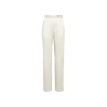 LAPOINTE Satin Relaxed Pleated Pant - Ivory Pants - New York Luxury Fashion at Coveti