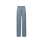 LAPOINTE Satin Relaxed Pleated Pant - Blue Pants - New York Luxury Fashion at Coveti
