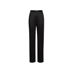 LAPOINTE Satin Relaxed Pleated Pant - Black Pants - New York Luxury Fashion at Coveti