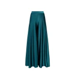 LAPOINTE Shine Jersey Wide Leg Pant - Blue Pants - New York Luxury Fashion at Coveti