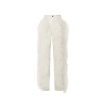 LAPOINTE Stretch Cotton Twill Denim Pant With Feathers - Ivory Pants - New York Luxury Fashion at Coveti