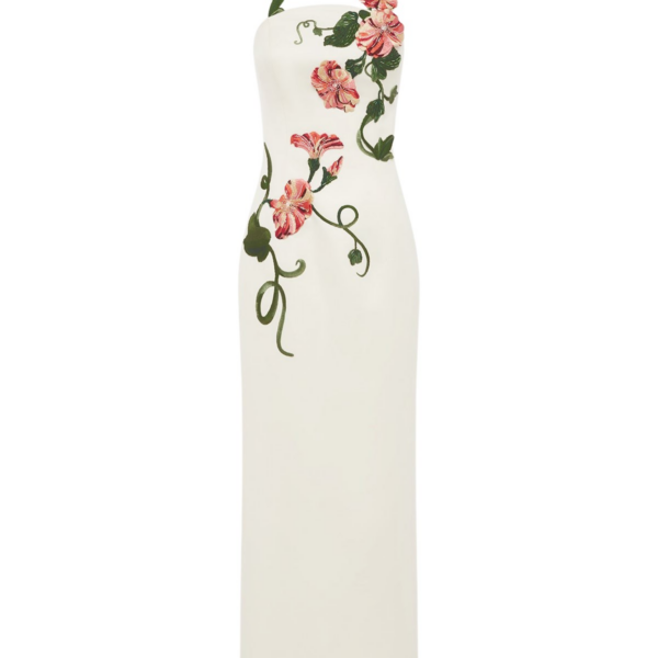 Leo Lin Ava Halterneck Appliqué Floral Bustier Maxi Dress - Leo Lin Dress - Australian Luxury Fashion - Shop at Coveti