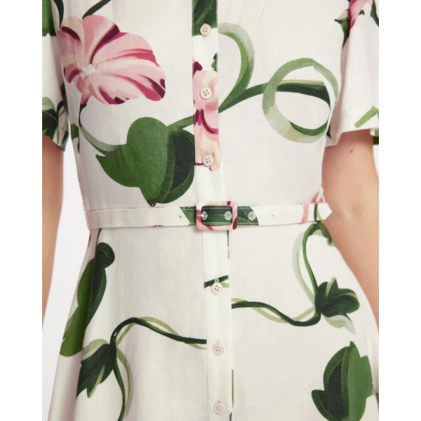 Leo Lin Becca Short Sleeve Midi Dress - Leo Lin Dress - Australian Luxury Fashion - Shop at Coveti