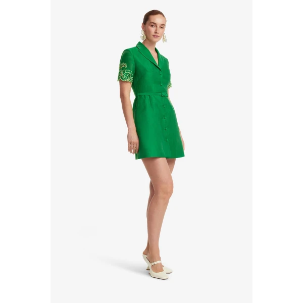 Leo Lin Brigitte Appliqué Mini Dress - Leo Lin Dress - Australian Luxury Fashion - Shop at Coveti