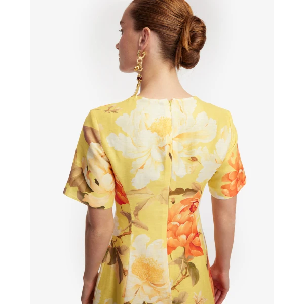 Leo Lin Caroline Short Sleeve Midi Dress - Leo Lin Dress - Australian Luxury Fashion - Shop at Coveti