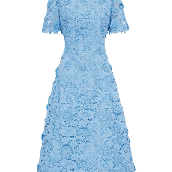 Leo Lin Caroline Lace Short Sleeves Midi Dress - Leo Lin Dress - Australian Luxury Fashion - Shop at Coveti