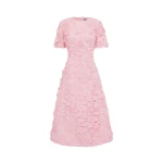 Leo Lin Caroline Lace Short Sleeves Midi Dress - Leo Lin Dress - Australian Luxury Fashion - Shop at Coveti