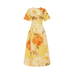 Leo Lin Caroline Short Sleeve Midi Dress - Leo Lin Dress - Australian Luxury Fashion - Shop at Coveti