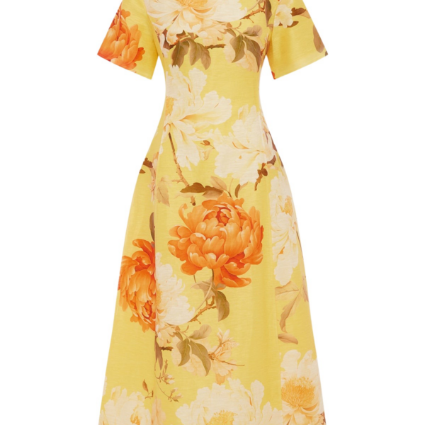 Leo Lin Caroline Short Sleeve Midi Dress - Leo Lin Dress - Australian Luxury Fashion - Shop at Coveti