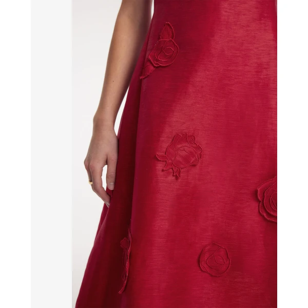 Leo Lin Cleo Appliqué Sleeveless Midi Dress - Leo Lin Dress - Australian Luxury Fashion - Shop at Coveti