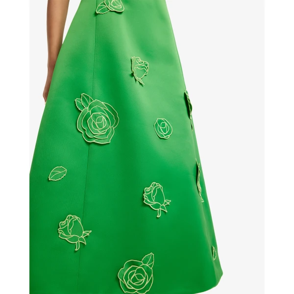 Leo Lin Cleo Appliqué Sleeveless Midi Dress - Leo Lin Dress - Australian Luxury Fashion - Shop at Coveti