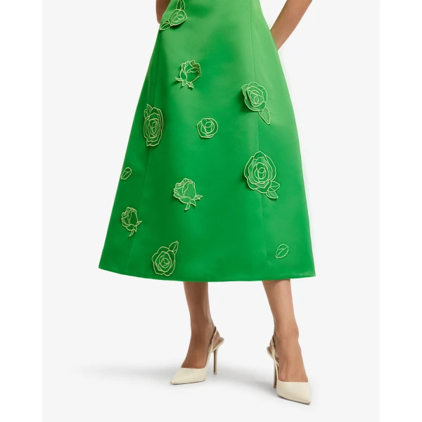 Leo Lin Cleo Appliqué Sleeveless Midi Dress - Leo Lin Dress - Australian Luxury Fashion - Shop at Coveti