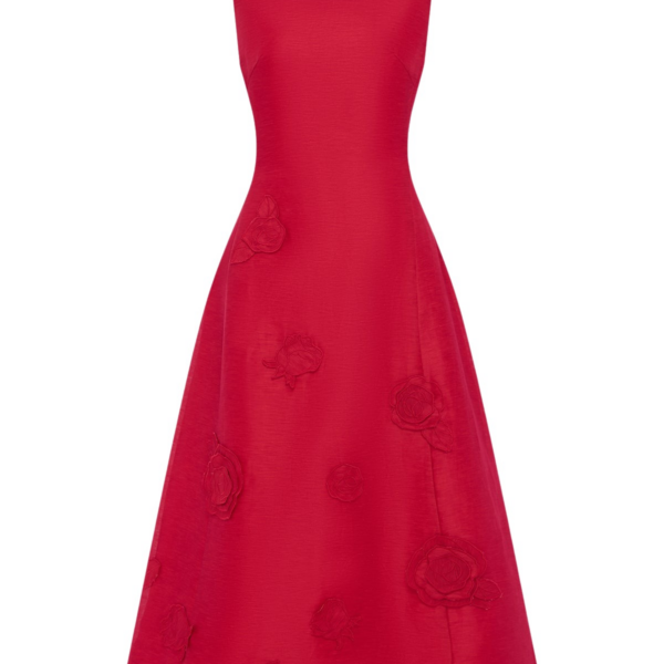 Leo Lin Cleo Appliqué Sleeveless Midi Dress - Leo Lin Dress - Australian Luxury Fashion - Shop at Coveti