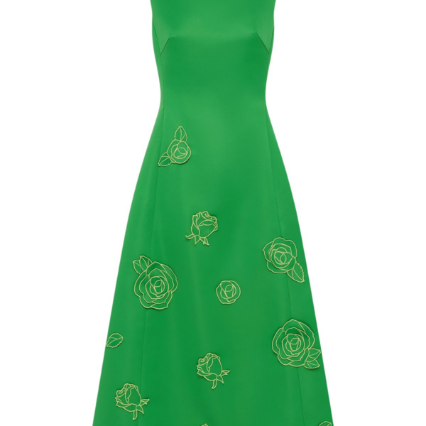 Leo Lin Cleo Appliqué Sleeveless Midi Dress - Leo Lin Dress - Australian Luxury Fashion - Shop at Coveti