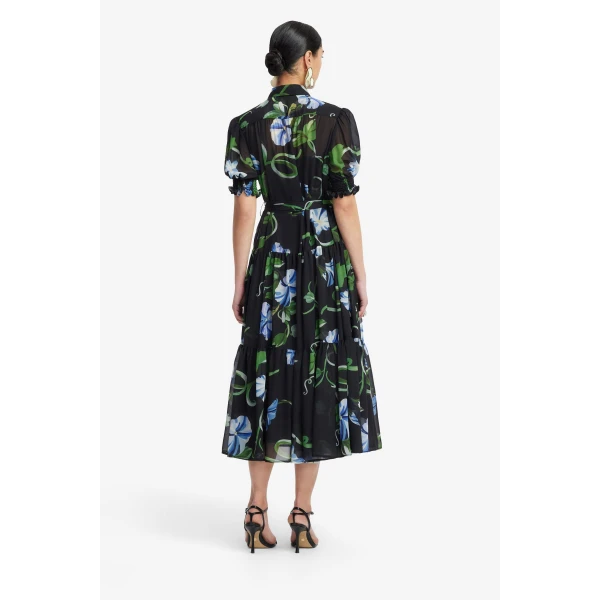 Leo Lin Ellie Bishop Sleeve Midi Dress - Leo Lin Dress - Australian Luxury Fashion - Shop at Coveti