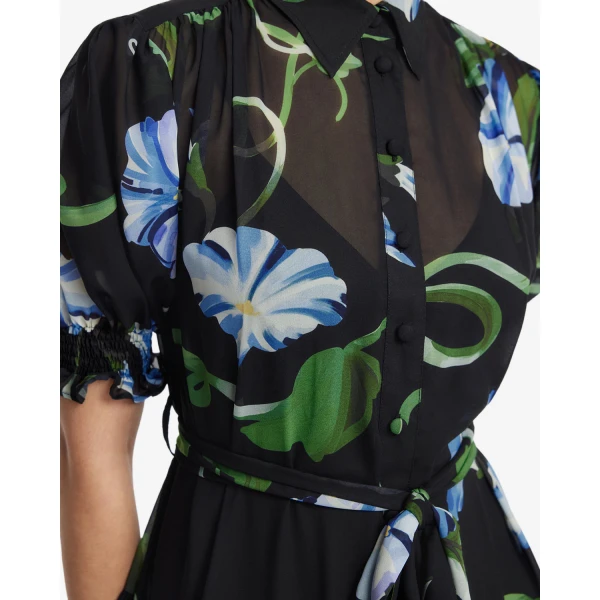 Leo Lin Ellie Bishop Sleeve Midi Dress - Leo Lin Dress - Australian Luxury Fashion - Shop at Coveti