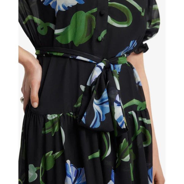 Leo Lin Ellie Bishop Sleeve Midi Dress - Leo Lin Dress - Australian Luxury Fashion - Shop at Coveti