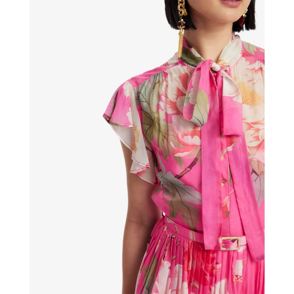 Leo Lin Grace Flutter Sleeve Midi Dress - Leo Lin Dress - Australian Luxury Fashion - Shop at Coveti