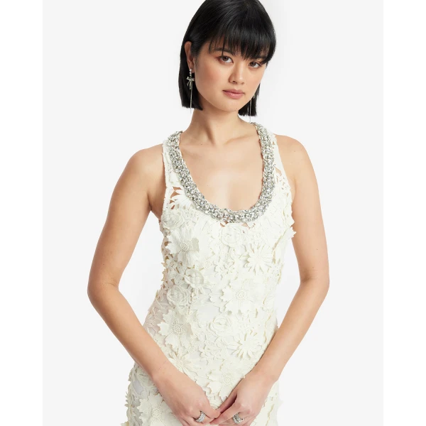 Leo Lin Helena Embellished Lace Maxi Dress - Leo Lin Dress - Australian Luxury Fashion - Shop at Coveti