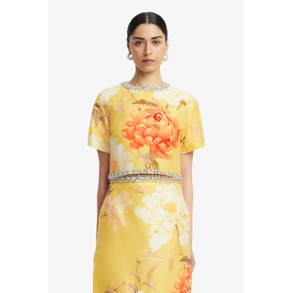Leo Lin Indie Embellished Sleeve Top - Leo Lin Dress - Australian Luxury Fashion - Shop at Coveti
