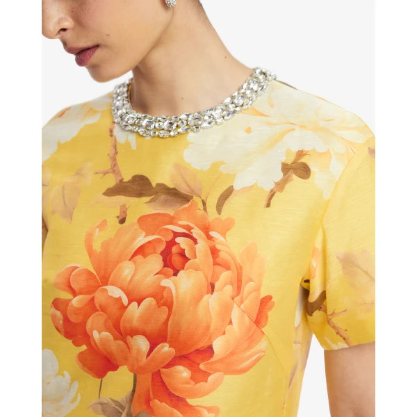 Leo Lin Indie Embellished Sleeve Top - Leo Lin Dress - Australian Luxury Fashion - Shop at Coveti
