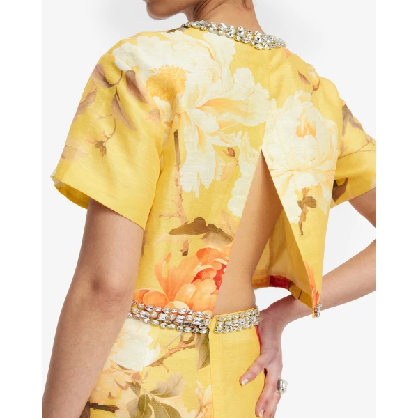 Leo Lin Indie Embellished Sleeve Top - Leo Lin Dress - Australian Luxury Fashion - Shop at Coveti