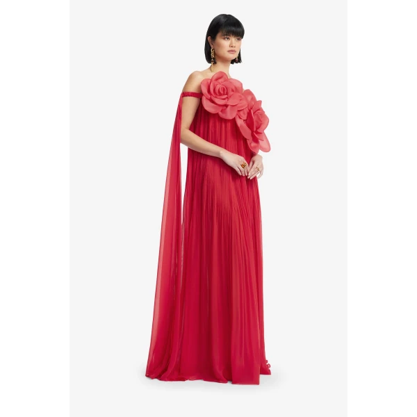 Leo Lin Jaclyn Draped Floor Length Dress - Leo Lin Dress - Australian Luxury Fashion - Shop at Coveti