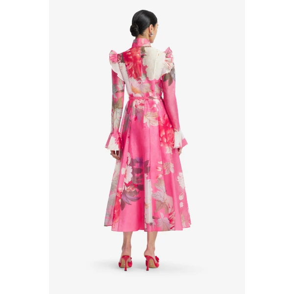 Leo Lin Katrina Butterfly Sleeve Midi Dress - Leo Lin Dress - Australian Luxury Fashion - Shop at Coveti