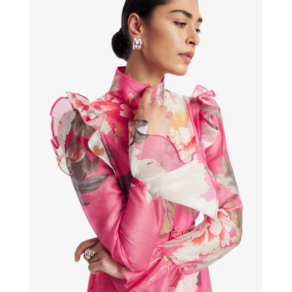 Leo Lin Katrina Butterfly Sleeve Midi Dress - Leo Lin Dress - Australian Luxury Fashion - Shop at Coveti