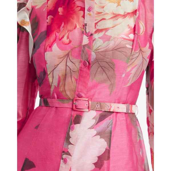 Leo Lin Katrina Butterfly Sleeve Midi Dress - Leo Lin Dress - Australian Luxury Fashion - Shop at Coveti