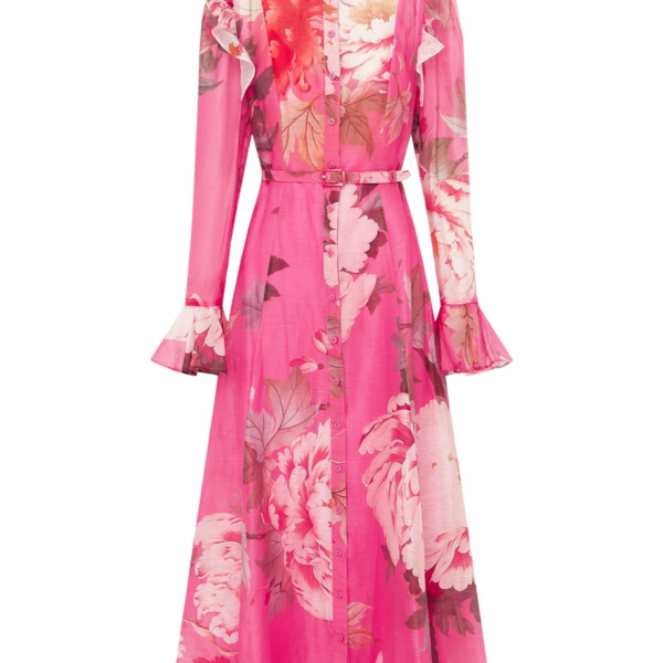 Leo Lin Katrina Butterfly Sleeve Midi Dress - Leo Lin Dress - Australian Luxury Fashion - Shop at Coveti